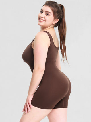 Second Skin - Bruine Plus Size Tummy Control Bodysuit - Bayu