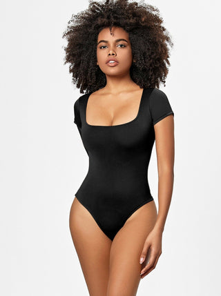 Second Skin - Slim Square Neck Bodysuit - Bayu