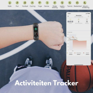 Slimme Activiteiten Tracker - AMOLED Display - Aanpasbare Wijzerplaten - smartwatch - Bayu