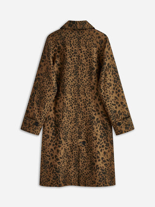 Solis - Luipaardprint Trenchcoat Met Revers - Trench Coats - Bayu