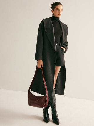 Thara - Veelzijdige Banded Lange Jas - Wool Coats - Bayu