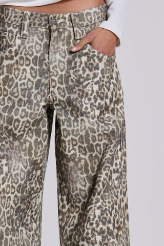 Veda Leopard Fade Jeans - Bottoms - Bayu