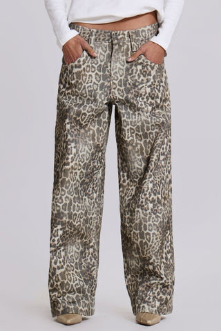 Veda Leopard Fade Jeans - Bottoms - Bayu