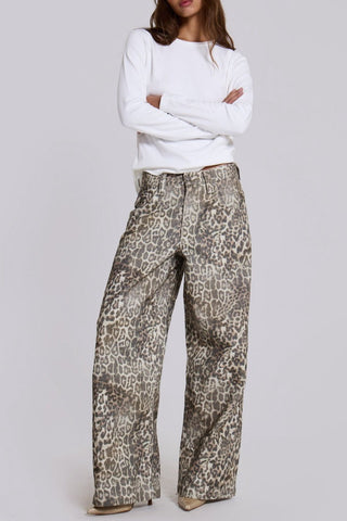 Veda Leopard Fade Jeans - Bottoms - Bayu