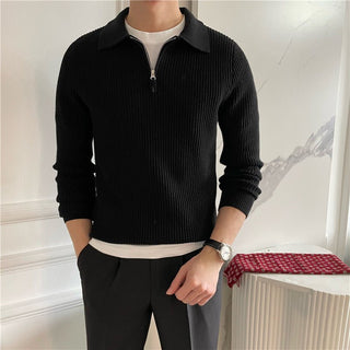 Wilshire - Cotton Knit Half - Zip Trui - Bayu