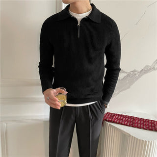 Wilshire - Cotton Knit Half - Zip Trui - Bayu