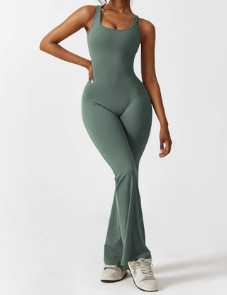 FitWear - V-Back Flared Jumpsuit