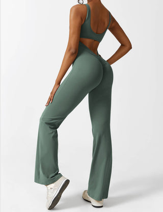 FitWear - V-Back Flared Jumpsuit