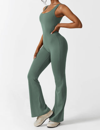 FitWear - V-Back Flared Jumpsuit