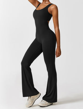 FitWear - V-Back Flared Jumpsuit