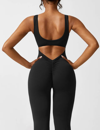 FitWear - V-Back Flared Jumpsuit