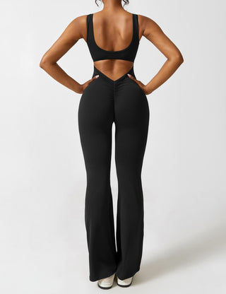 FitWear - V-Back Flared Jumpsuit