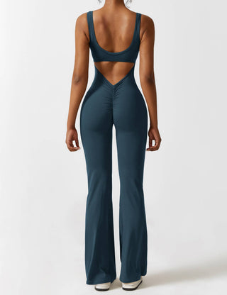 FitWear - V-Back Flared Jumpsuit