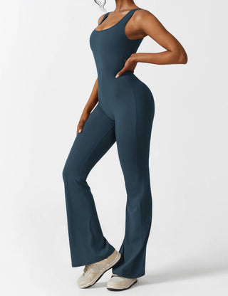 FitWear - V-Back Flared Jumpsuit