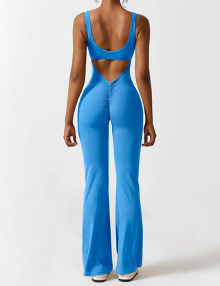 FitWear - V-Back Flared Jumpsuit