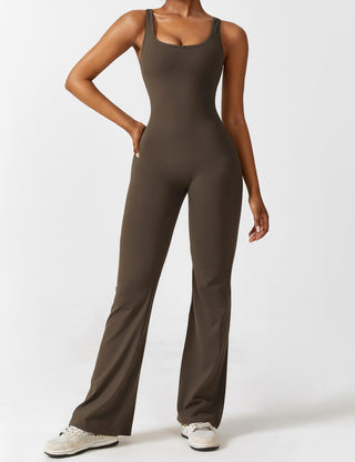 FitWear - V-Back Flared Jumpsuit