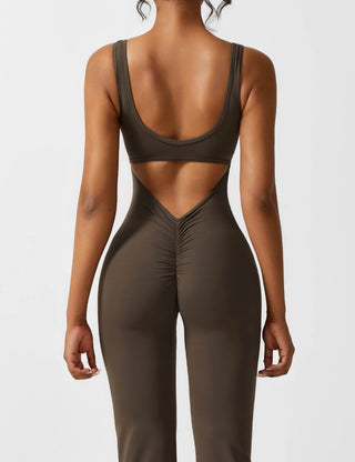 FitWear - V-Back Flared Jumpsuit