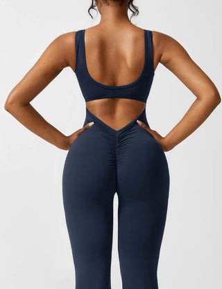 FitWear - V-Back Flared Jumpsuit