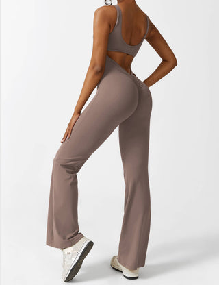 FitWear - V-Back Flared Jumpsuit