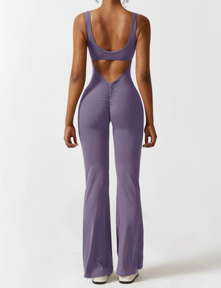 FitWear - V-Back Flared Jumpsuit