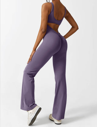 FitWear - V-Back Flared Jumpsuit