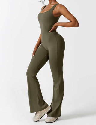 FitWear - V-Back Flared Jumpsuit