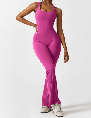 FitWear - V-Back Flared Jumpsuit