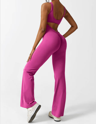 FitWear - V-Back Flared Jumpsuit