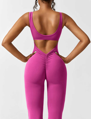 FitWear - V-Back Flared Jumpsuit