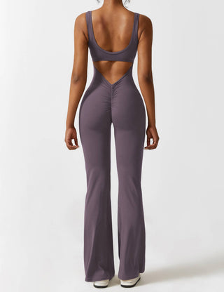 FitWear - V-Back Flared Jumpsuit